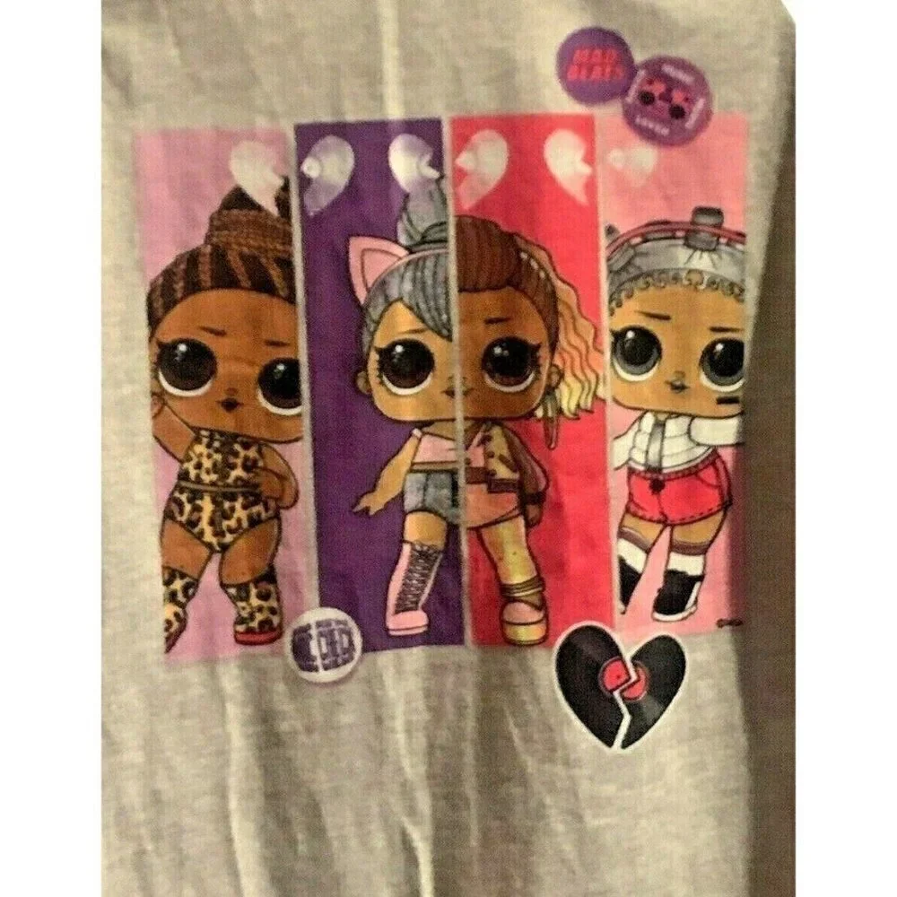 LOL Surprise Girls Pajama Top Size 10 Purple Pink